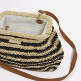 Raffia Stripe Pouch Bag - Simply Beach UK
