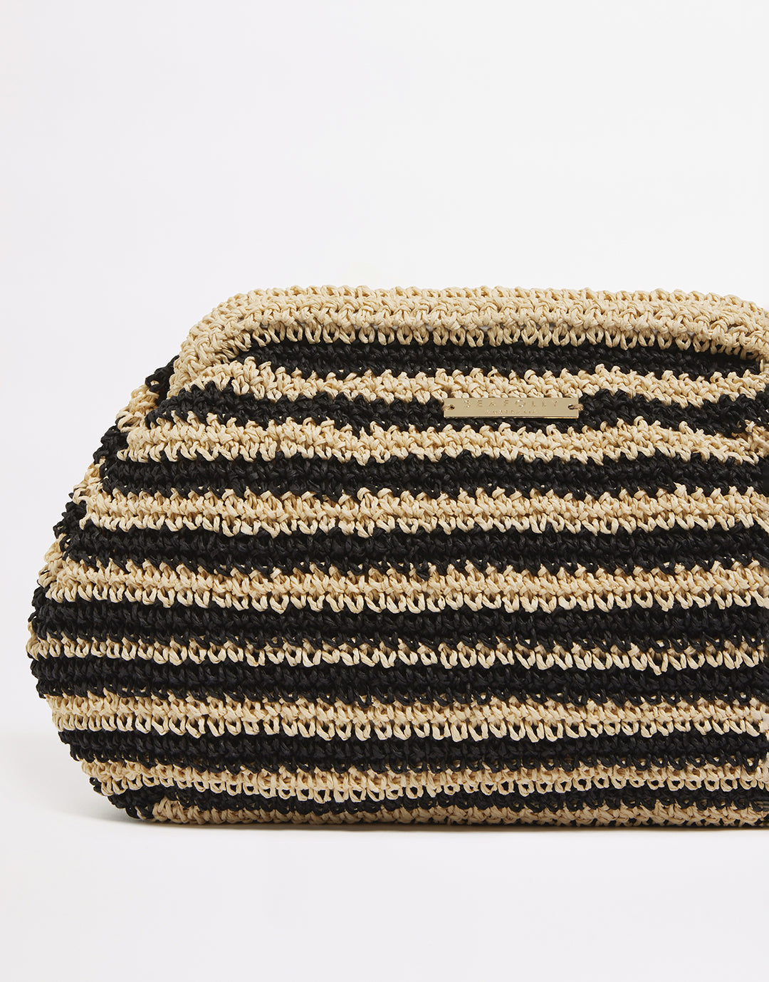 Raffia Stripe Pouch Bag - Simply Beach UK
