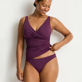 Essentials Edit Sporty Mid Bikini Pant - Claret