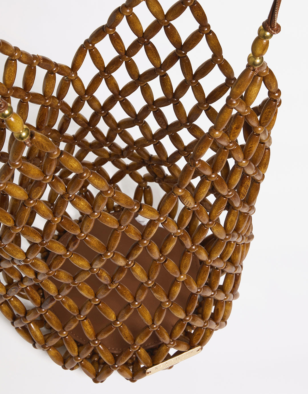 Beaded Tote Bag - Brown - Simply Beach UK