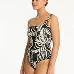 Jungle Book One Shoulder Ring Swimsuit - Black - Simply Beach UK