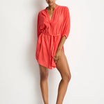 Salt Boho Shirt - Red - Simply Beach UK