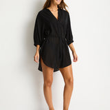 Salt Boho Shirt - Black - Simply Beach UK