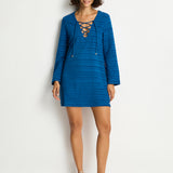 Sea Level Horizon Lace Up Dress - Arctic - Simply Beach UK