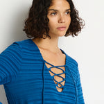 Sea Level Horizon Lace Up Dress - Arctic - Simply Beach UK