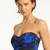 Tradewind Cross Front Bandeau Swimsuit - Night Sky - Simply Beach UK