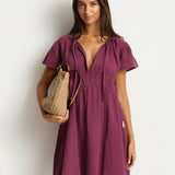 Sunset Short Daydress - Merlot