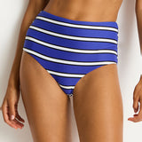 Voyage High Waist Bikini Pant - Amalfi Blue - Simply Beach UK