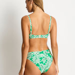 Palmera Cross Front Underwired Bikini Top - Green - Simply Beach UK