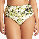 Troppica High Waist Gathered Side Bikini Pant - White - Simply Beach UK