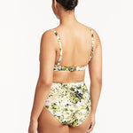Troppica High Waist Gathered Side Bikini Pant - White - Simply Beach UK