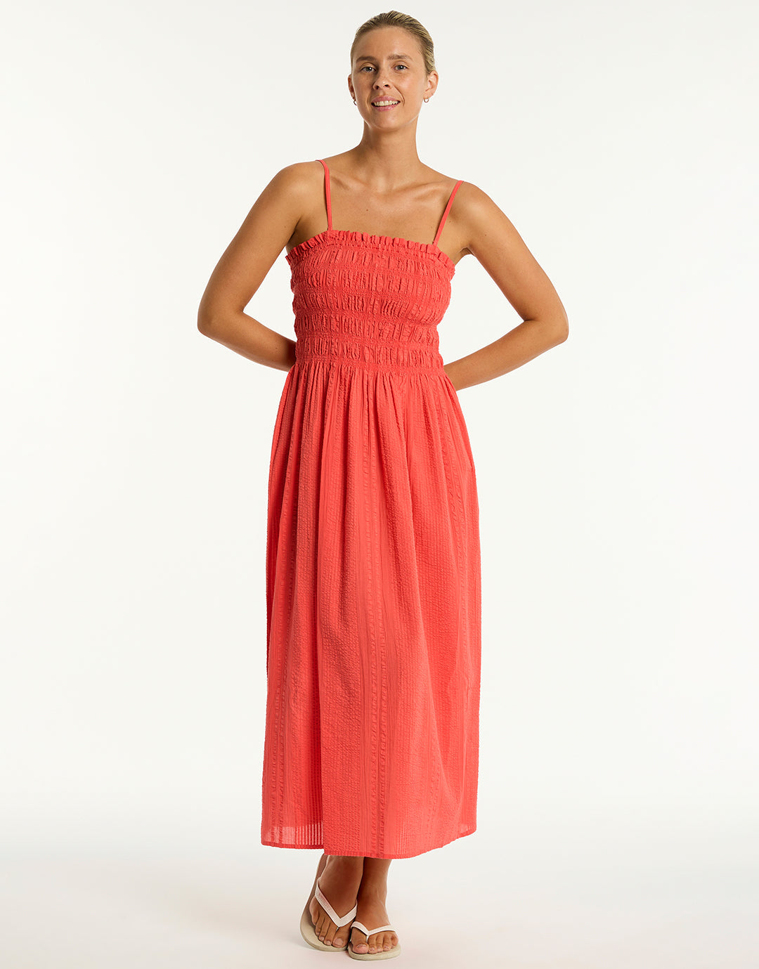 Heatwave Bandeau Dress - Flame - Simply Beach UK