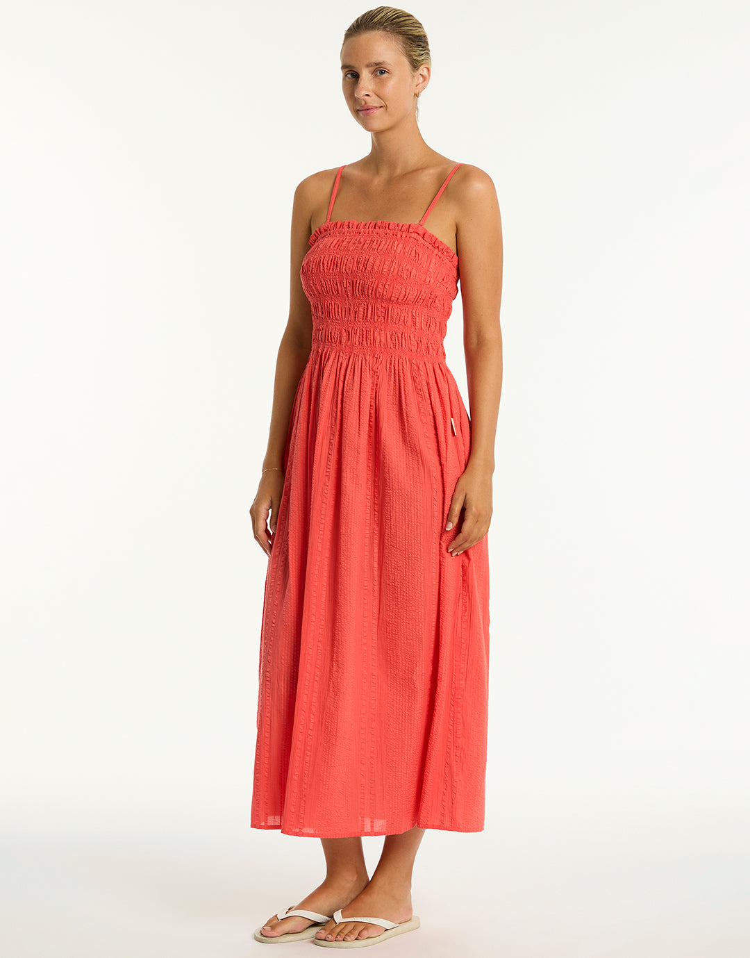 Heatwave Bandeau Dress - Flame - Simply Beach UK