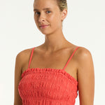 Heatwave Bandeau Dress - Flame - Simply Beach UK