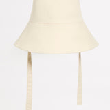 Tie Up Bucket Hat - Ecru