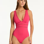 Essentials Edit Spliced Swimsuit - Roseberry - Simply Beach UK