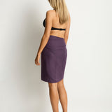 Salt Frayed Sarong - Blackberry