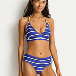 Voyage Longline Halter Bikini Top - Amalfi Blue - Simply Beach UK