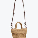 Micro Raffia Basket Beach Bag - Sand