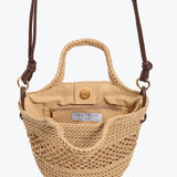 Micro Raffia Basket Beach Bag - Sand