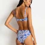 Palmera U Bar Bandeau Bikini Top - Blue - Simply Beach UK