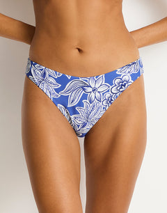 Palmera Sporty Mid Bikini Pant - Blue - Simply Beach UK