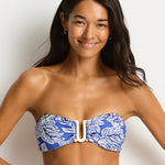 Palmera U Bar Bandeau Bikini Top - Blue - Simply Beach UK