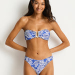 Palmera U Bar Bandeau Bikini Top - Blue - Simply Beach UK