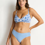 Reef Cross Front Bra Bikini Top - Denim Blue - Simply Beach UK
