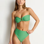 Spinnaker U Bar Bandeau Bikini Top - Moss - Simply Beach UK