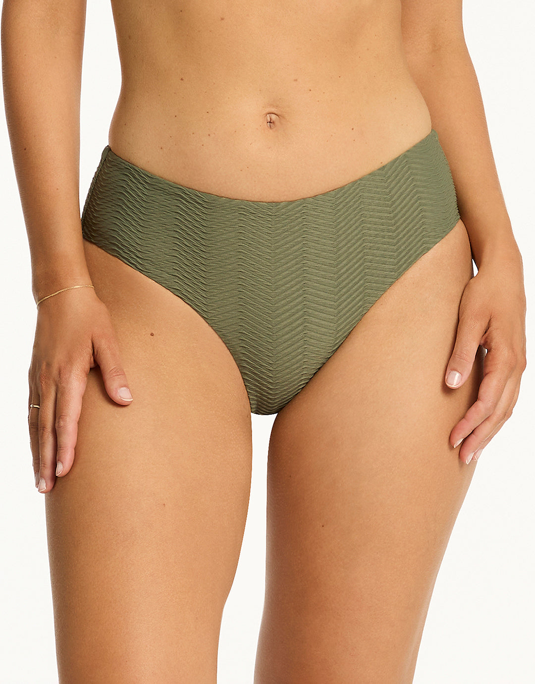 Caracus Mid Bikini Pant - Khaki - Simply Beach UK