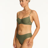 Caracus Mid Bikini Pant - Khaki - Simply Beach UK