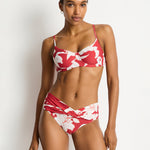 Veridian Twist Mid Bikini Pant - Ruby - Simply Beach UK