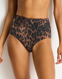Savanna High Waist Bikini Pant - Chocolate - Simply Beach UK