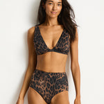 Savanna High Waist Bikini Pant - Chocolate - Simply Beach UK