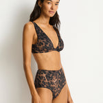 Savanna High Waist Bikini Pant - Chocolate - Simply Beach UK