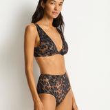 Savanna High Waist Bikini Pant - Chocolate - Simply Beach UK