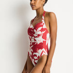Veridian Twist Front Halter Multifit Swimsuit - Ruby - Simply Beach UK