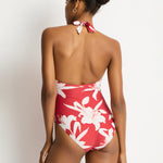 Veridian Twist Front Halter Multifit Swimsuit - Ruby - Simply Beach UK