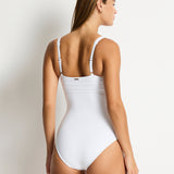 Sea Level De Luxe Square Neck Bralette Swimsuit - White - Simply Beach UK