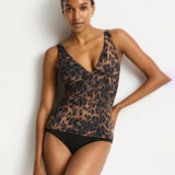 Savanna Longline Tri Tankini Top - Chocolate - Simply Beach UK