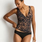 Savanna Longline Tri Tankini Top - Chocolate - Simply Beach UK