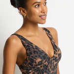 Savanna Longline Tri Tankini Top - Chocolate - Simply Beach UK