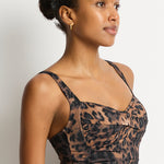 Savanna Twist Front Multifit Swimsuit - Chocolate - Simply Beach UK