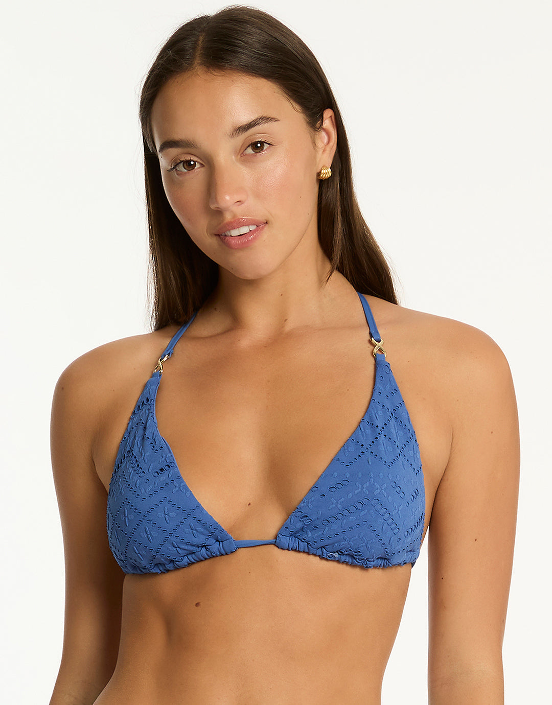 Toscana D Cup Tri Bikini Top - Denim Blue - Simply Beach UK