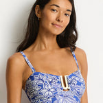 Palmera U Bar Bandeau Swimsuit - Blue - Simply Beach UK