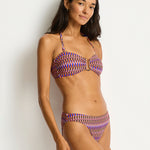 Tessera U Bar Bandeau Bikini Top - Blue - Simply Beach UK