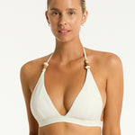 Caracus Tri Halter Bikini Top - Coconut - Simply Beach UK