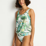 Sea Level Breezer Blouson Tankini Top - White - Simply Beach UK