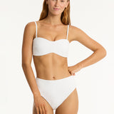 Interlace Bandeau Bikini Top - White - Simply Beach UK